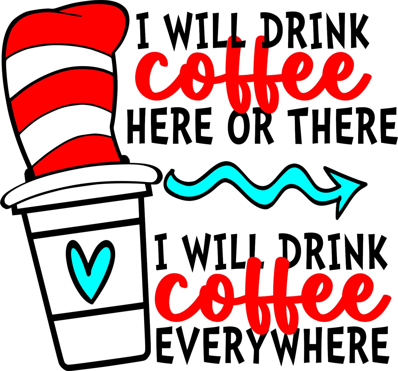 Sip Coffee Everywhere with the Cat in the Hat Keurig Sticker Decal! #2323
