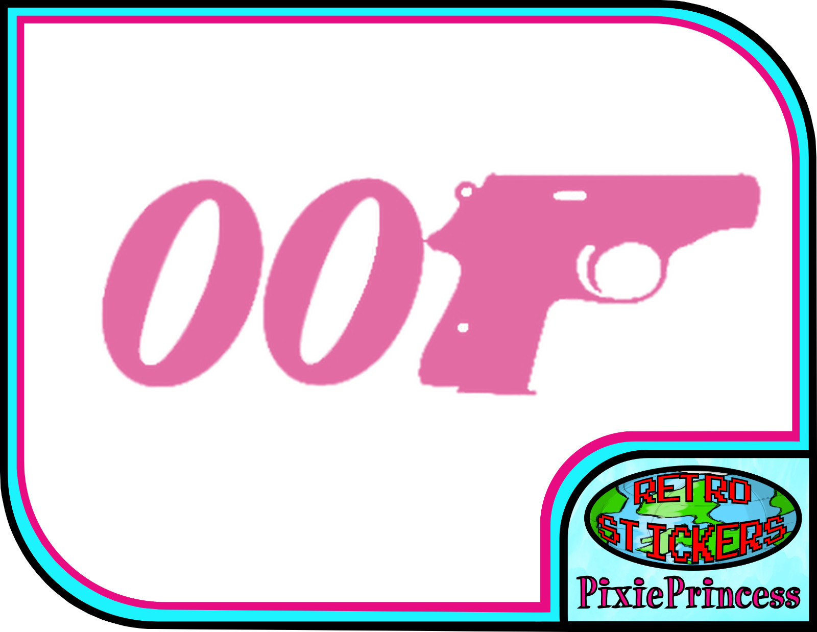 007 James Bond C Vinyl Sticker Laptop Car Van Truck Wall Art Poster Window Movie
