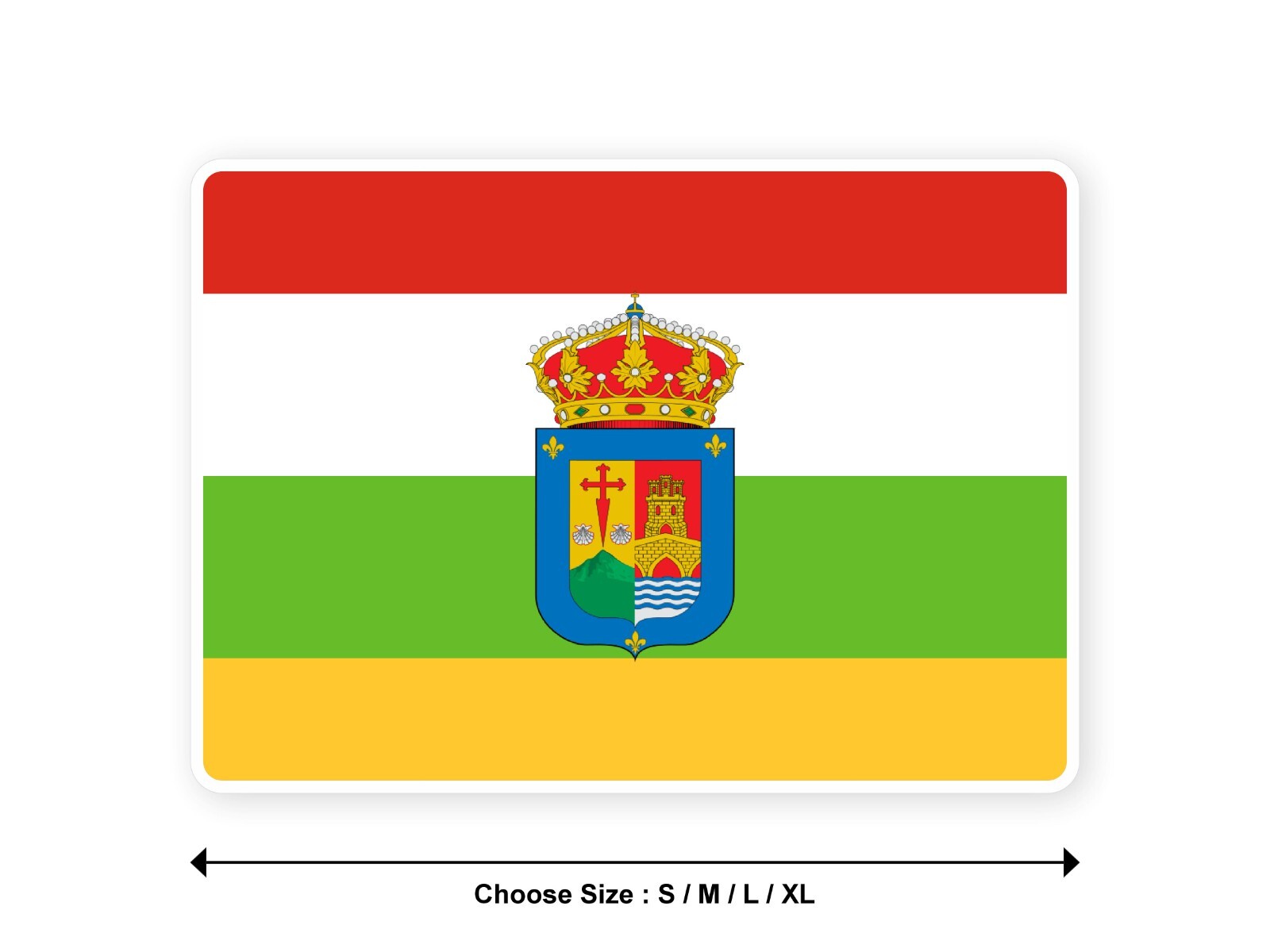 Sticker flag SPAIN LA RIOJA spanish autonomous community decal