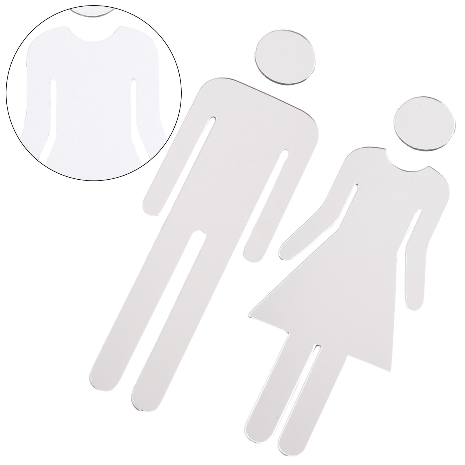 Sticker Toilet Sign Decals Indicator Plaque Men&Woman Replacemnt Restroom
