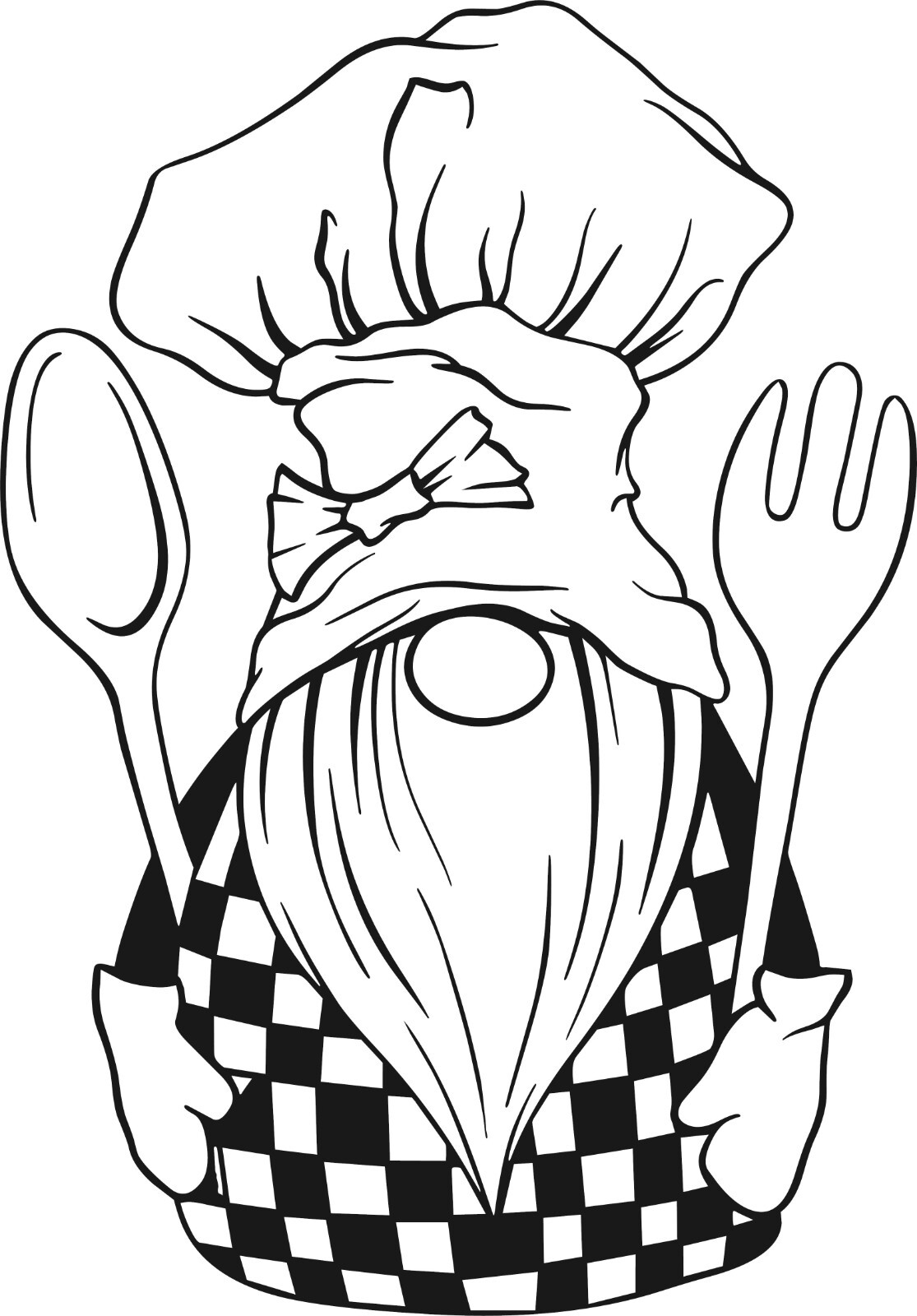 Gnome for the Kitchen 5" h X 3.5" w in your choice of color