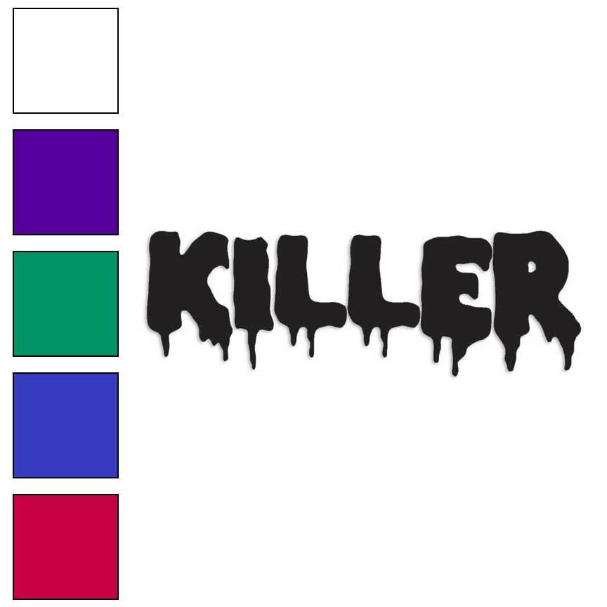 Killer Blood Font, Vinyl Decal Sticker, Multiple Colors & Sizes #1605
