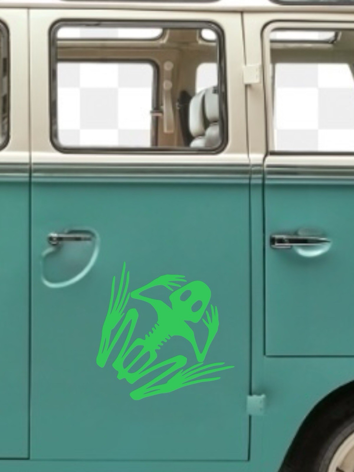 Frog Skeleton Decal for car Windows Laptops most Smooth Surfaces