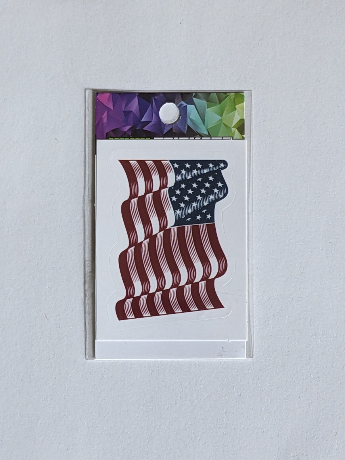 United States Flag Waving in The Wind Vinyl Sticker UV & Weather Resistant