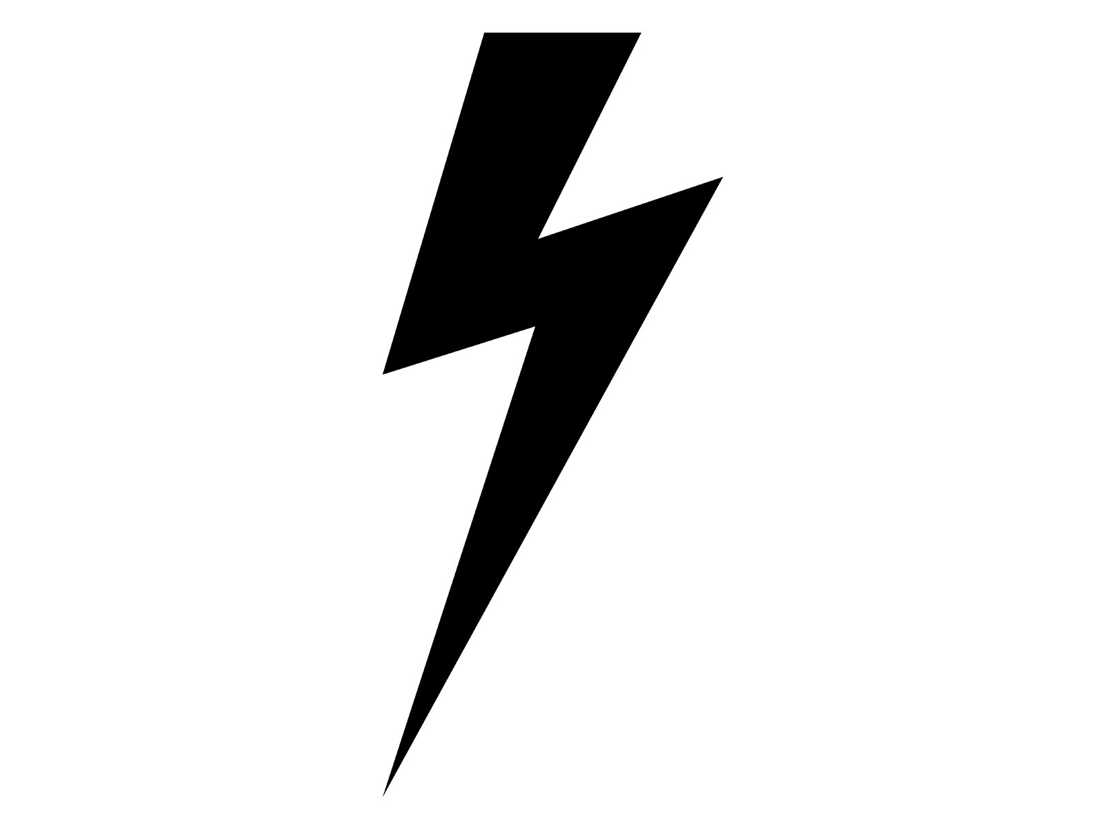 Lightning Bolt Strike Silhouette Vinyl Decal Car Sticker