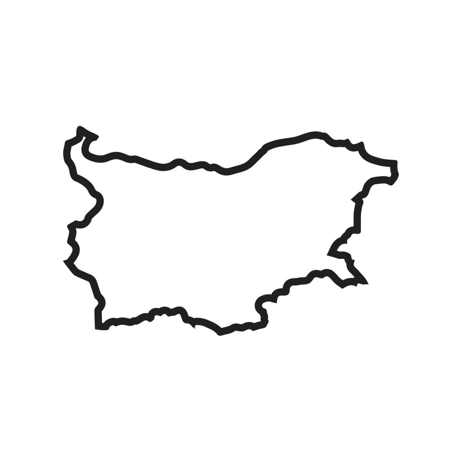 Bulgaria Outline Vinyl Decal Hollow Center Bulgarian Country Sticker
