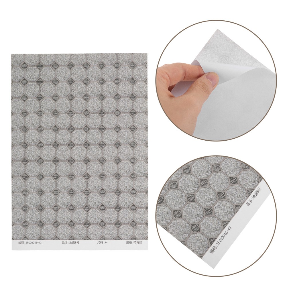 4pcs Miniature Floorboards – Peel and Stick Dollhouse Flooring – Self-Adhesive