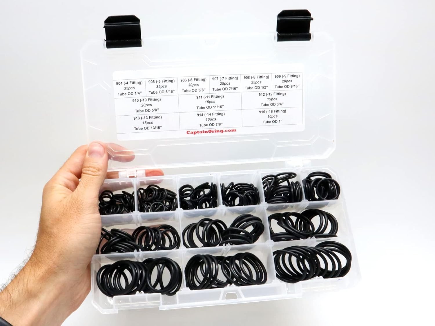 ORB BOSS Hydraulic Fitting SAE 900 O-Ring Seal Kit (Buna-N 70-255 Piece Kit, 12