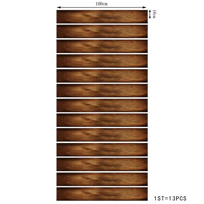 Brandnew New Practical Stair Stickers Decoration Wood Pattern 18 * 100cm