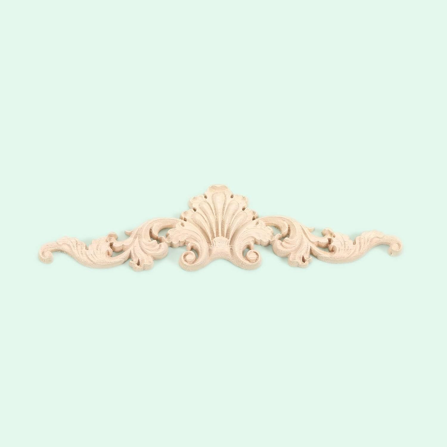 MUXSAM Wood Carved Onlays Appliques, Clear Carving 20x5cm/7.9"x2", 1-Pack