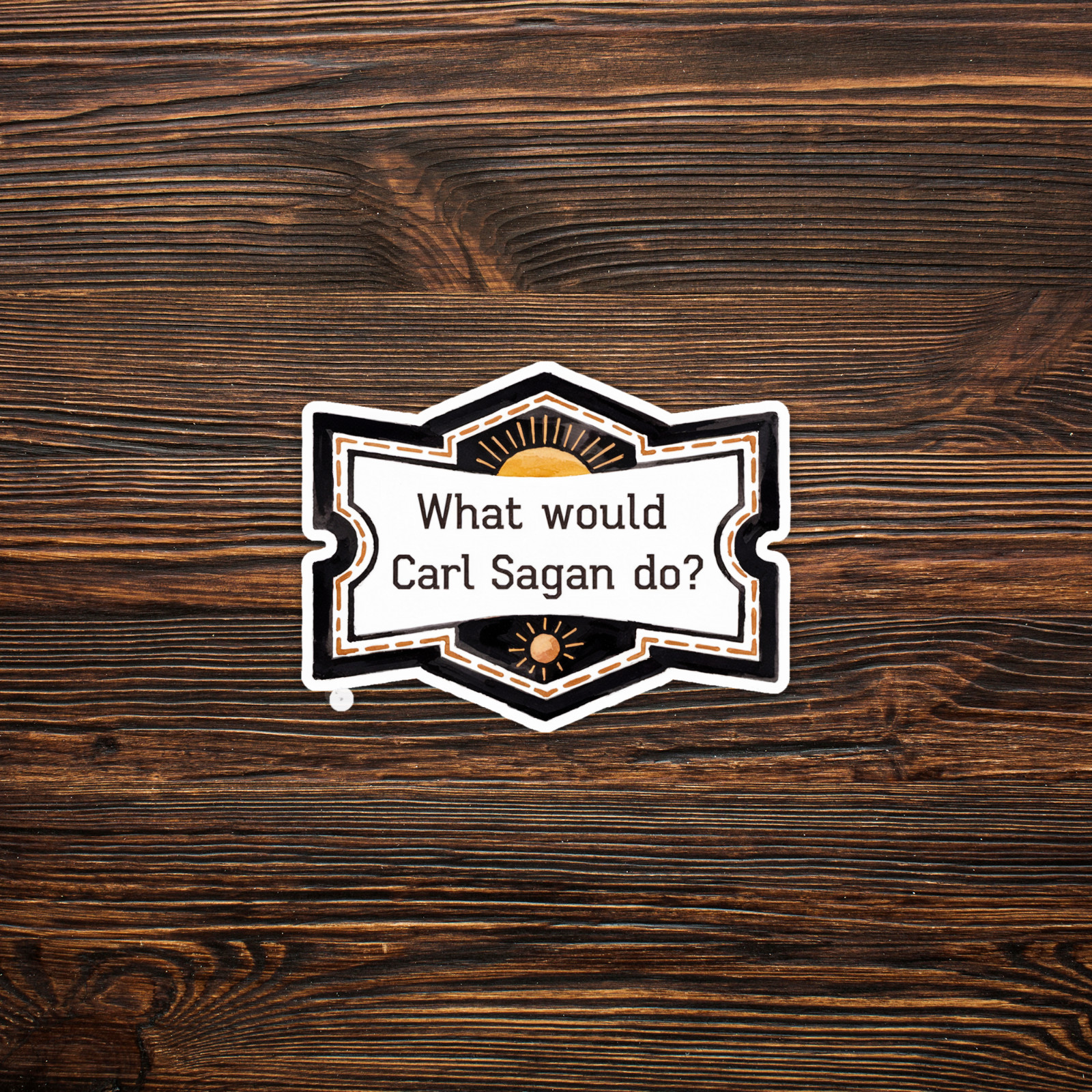 Funny What Would Carl Sagan Do? Vinyl Sticker – Astronomy Humor Decal #868