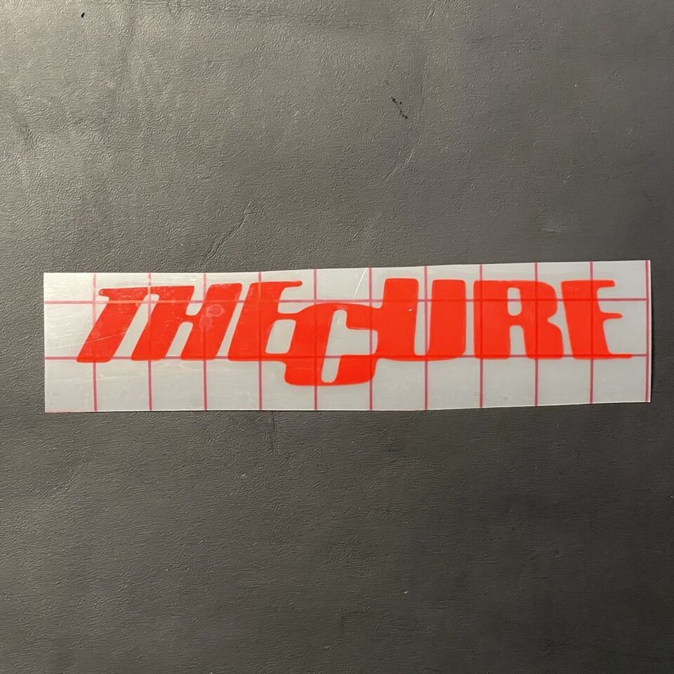 The Cure Car Decal Vinyl Glossy Band Logo Bumper Sticker New Wave Goth Rock