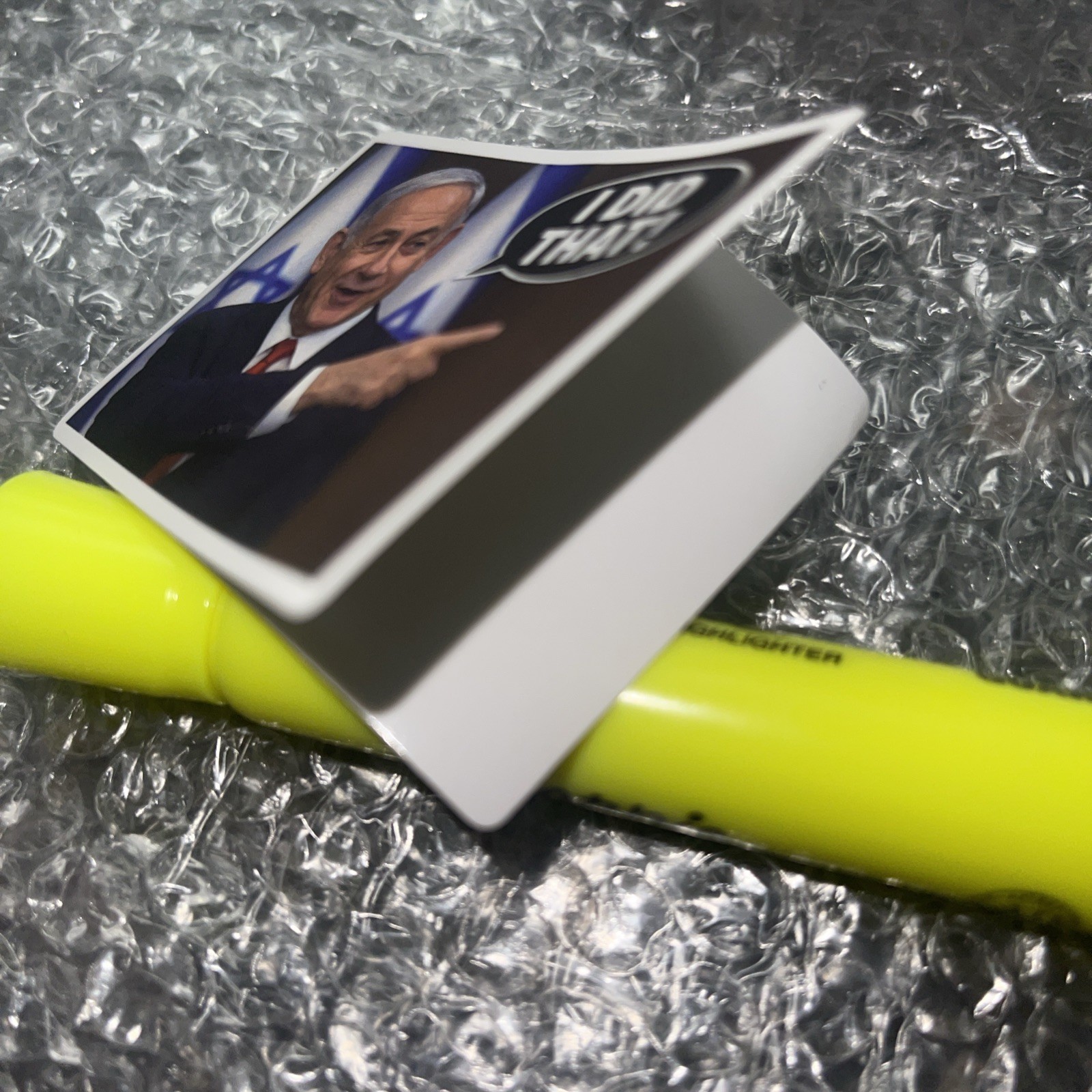 Netanyahu “I DID THAT!” Vinyl waterproof Stickers 10pc Decals Gas Pump