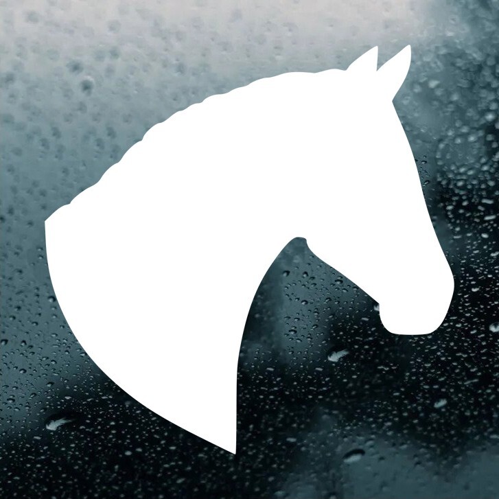 Horse Head -V1- Vinyl Decal Sticker – Equestrian Farm Riding Dressage Equine