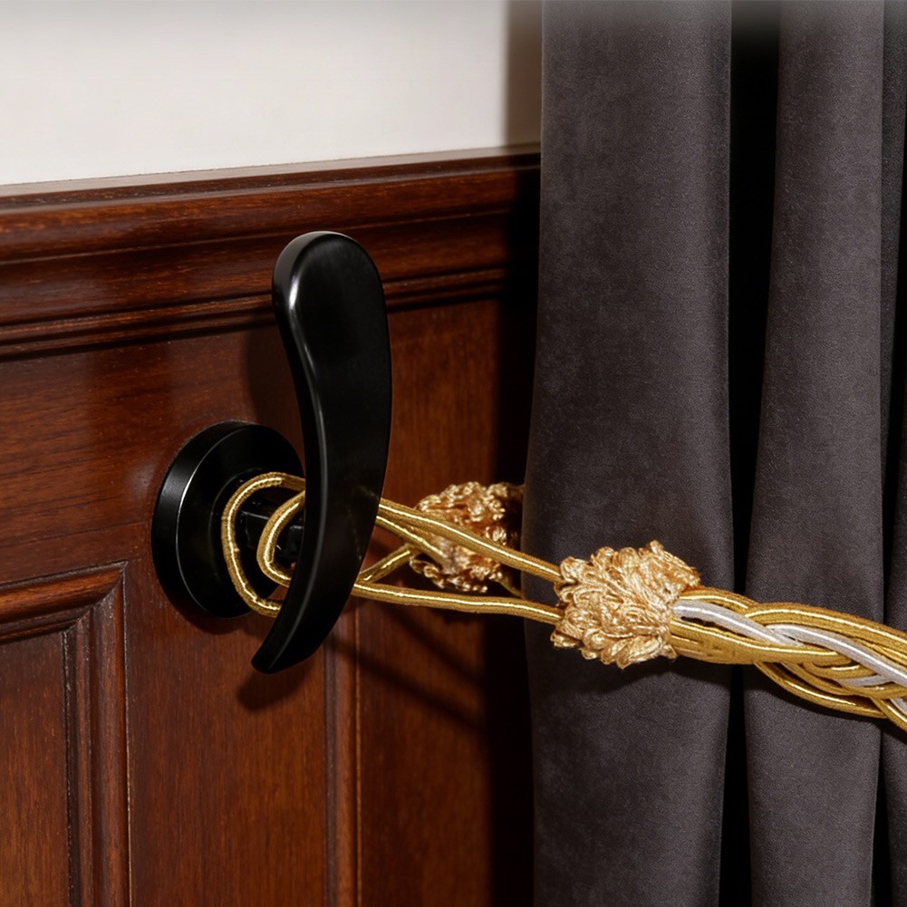 Zinc Alloy Wall Mount Curtain Tieback Hooks Compact 6.5 2.8 cm for Any Room