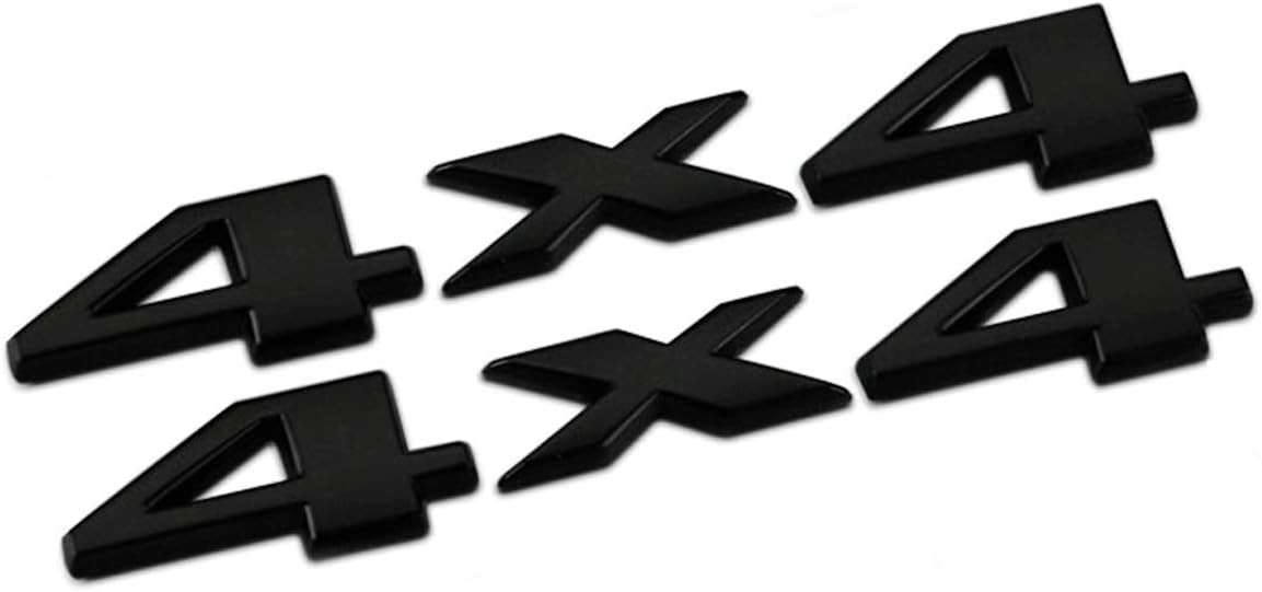 2-Pack 3D Car Emblem Stickers in Glossy Black – Universal Fit for Custom Style