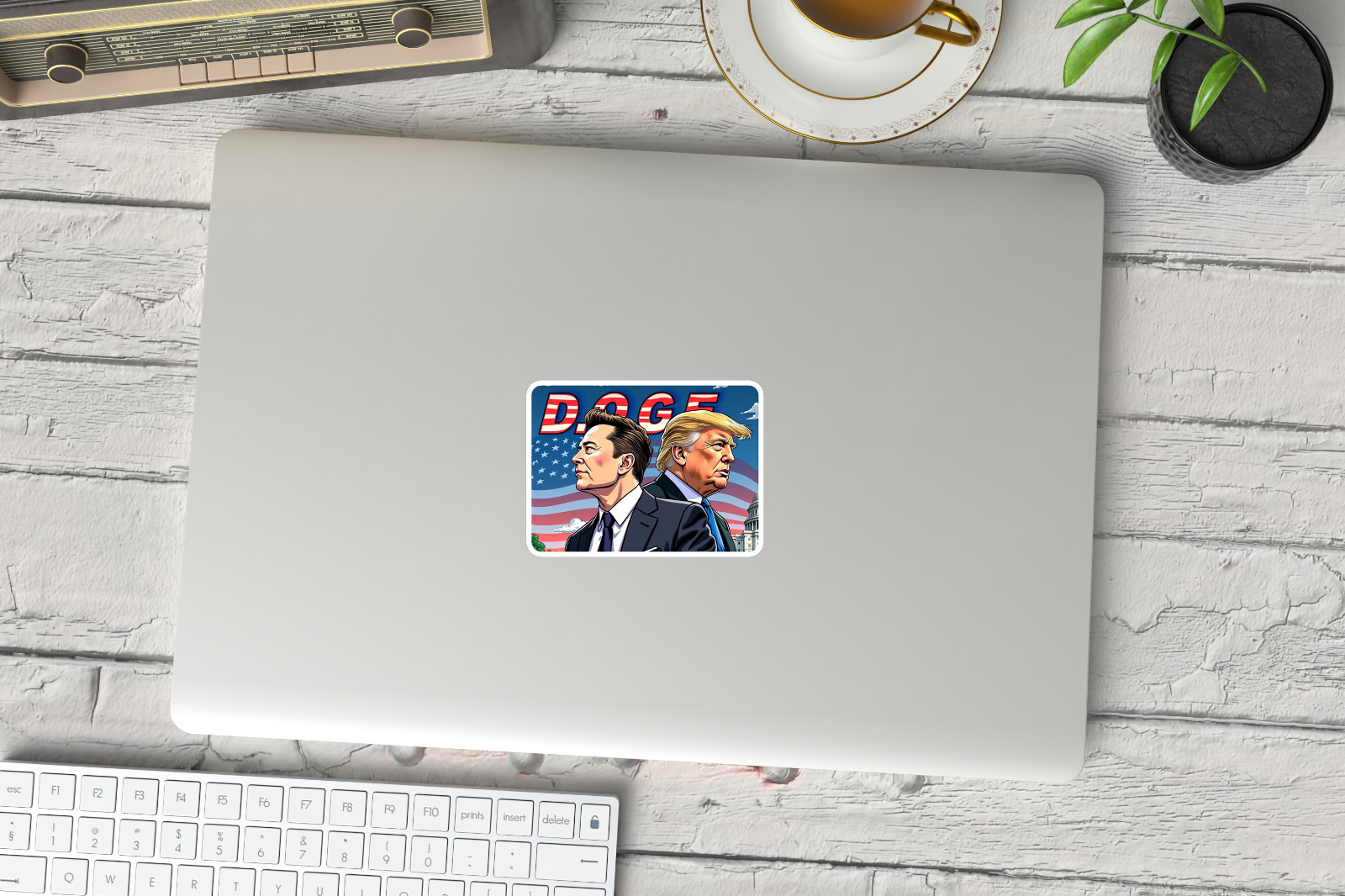 NEW – for Trump & Elon D.O.G.E Sticker Government Efficiency – 3.5 x 2.6 INCHES