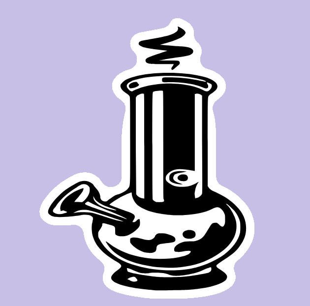 Black Bong Weed UV Safe Vinyl Sticker 420 Blaze It Weed Cannabis Joint Marijuana