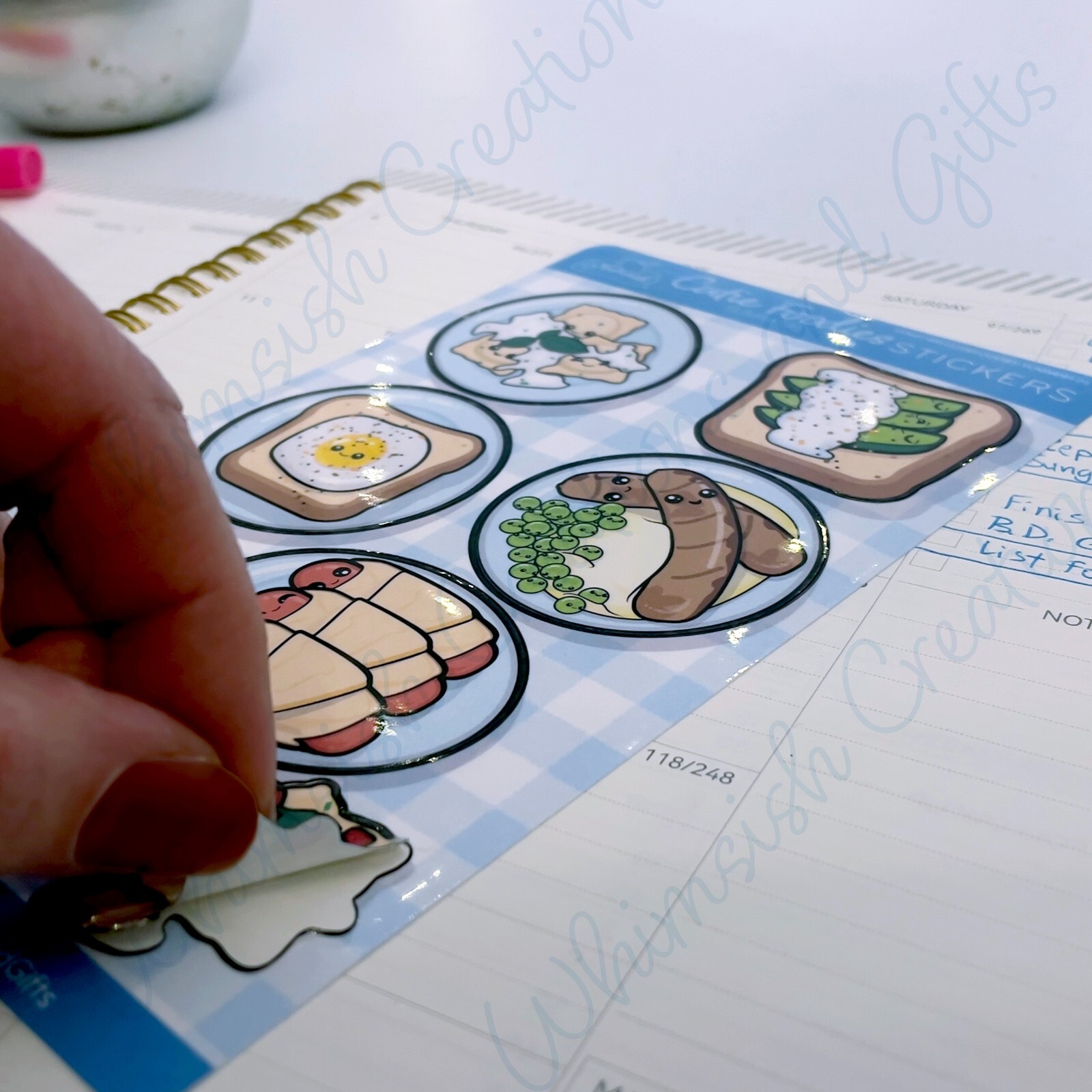 Sticker Sheet—CutieFoodies01, Laminated Vinyl Stickers