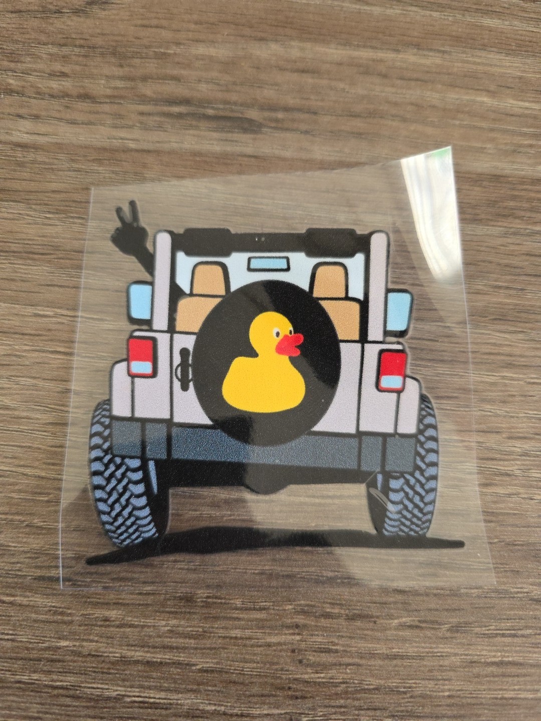 Multi Colored UV DTF Rubber Duckie On Space Jp DECAL STICKER for Vehicle USA