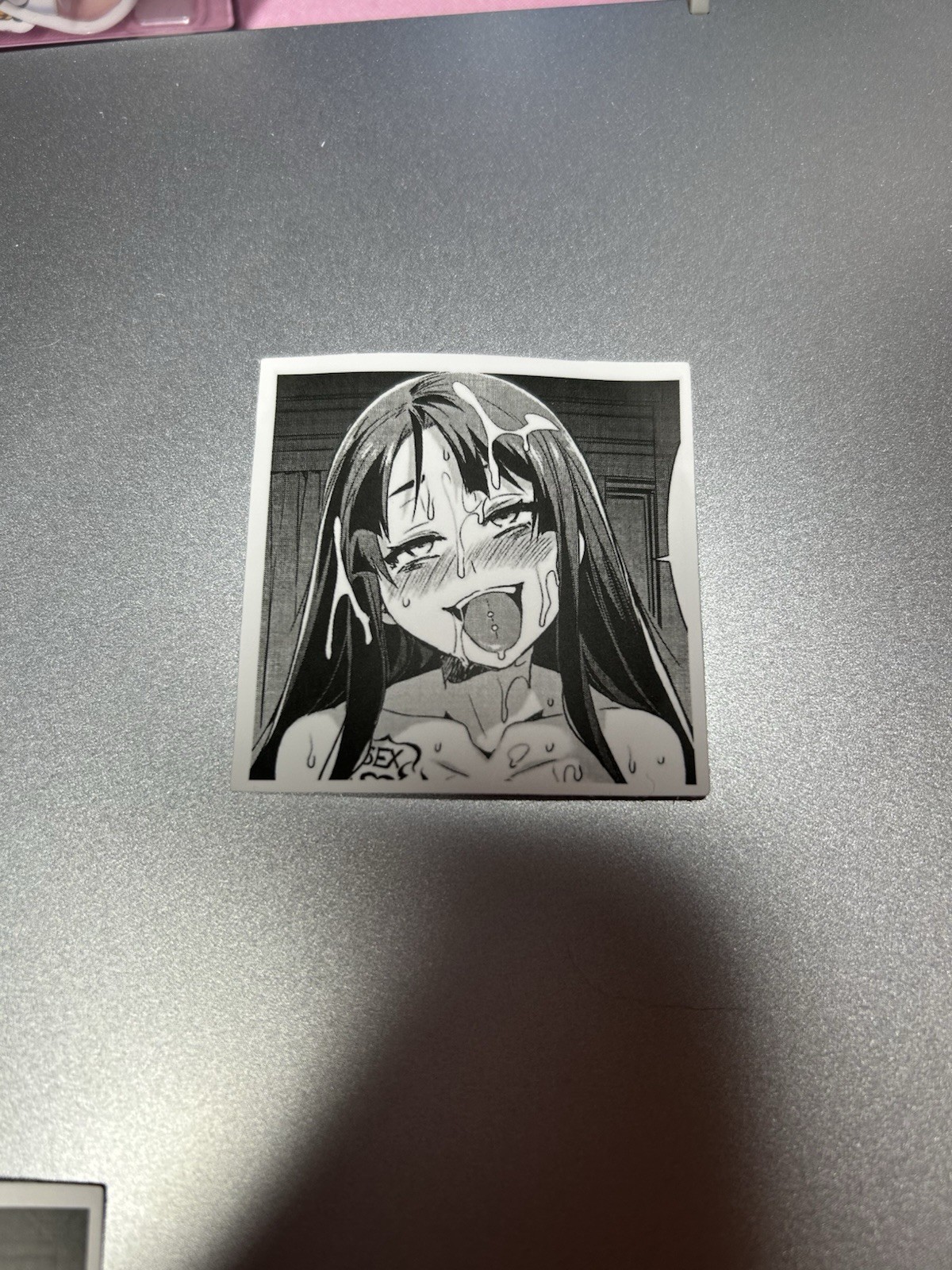 black and white waifu lewd sexy girls stickers #8