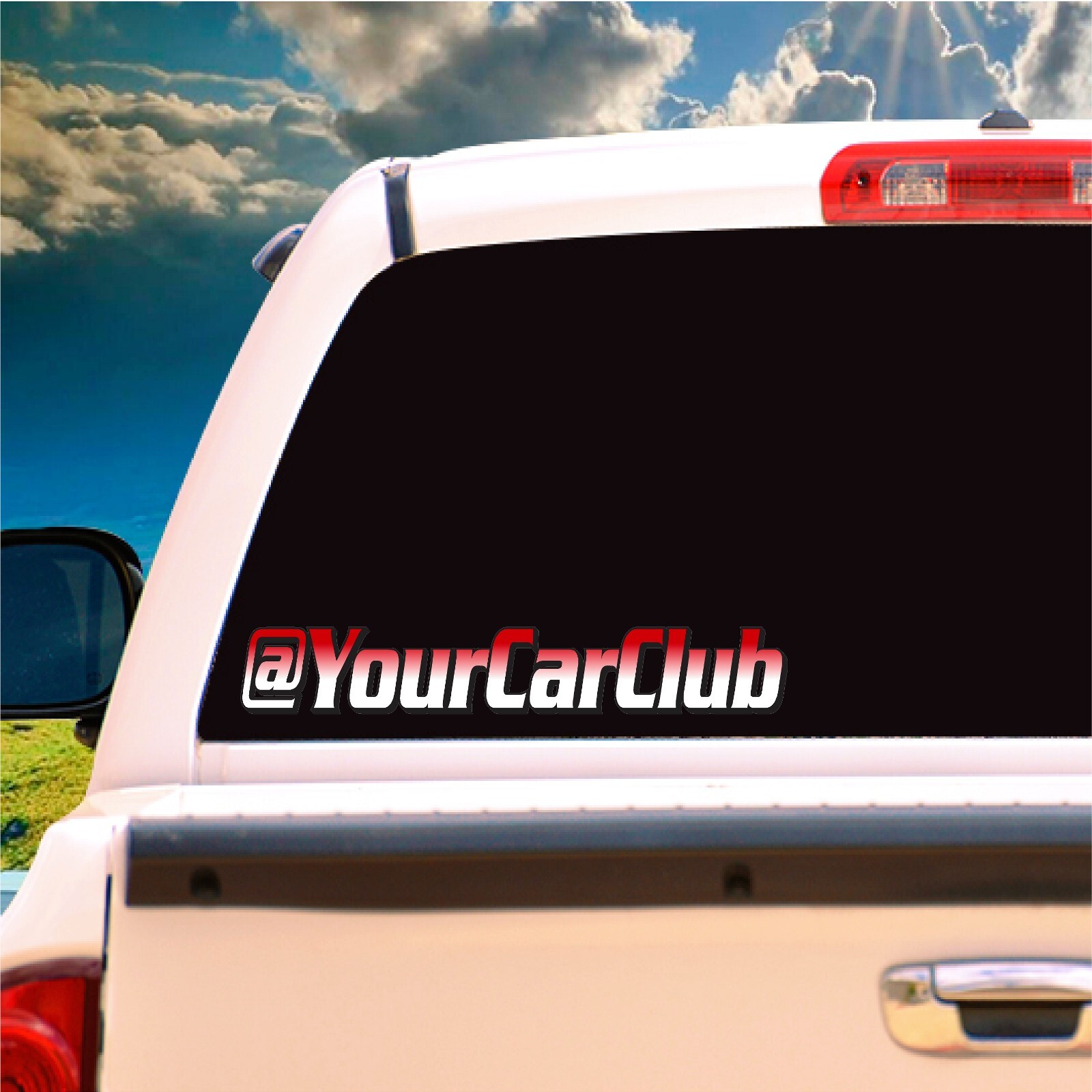 Custom Windshield Decal, Personalized Premium Automotive Vinyl text graphic CTDP