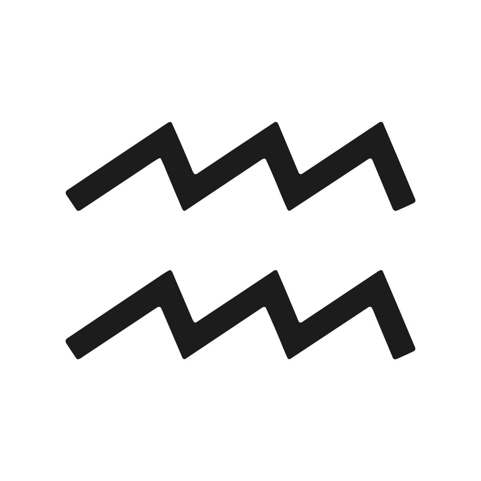 Aquarius Modern Design Astrology Symbol Vinyl Decal Minimalist Zodiac Sticker