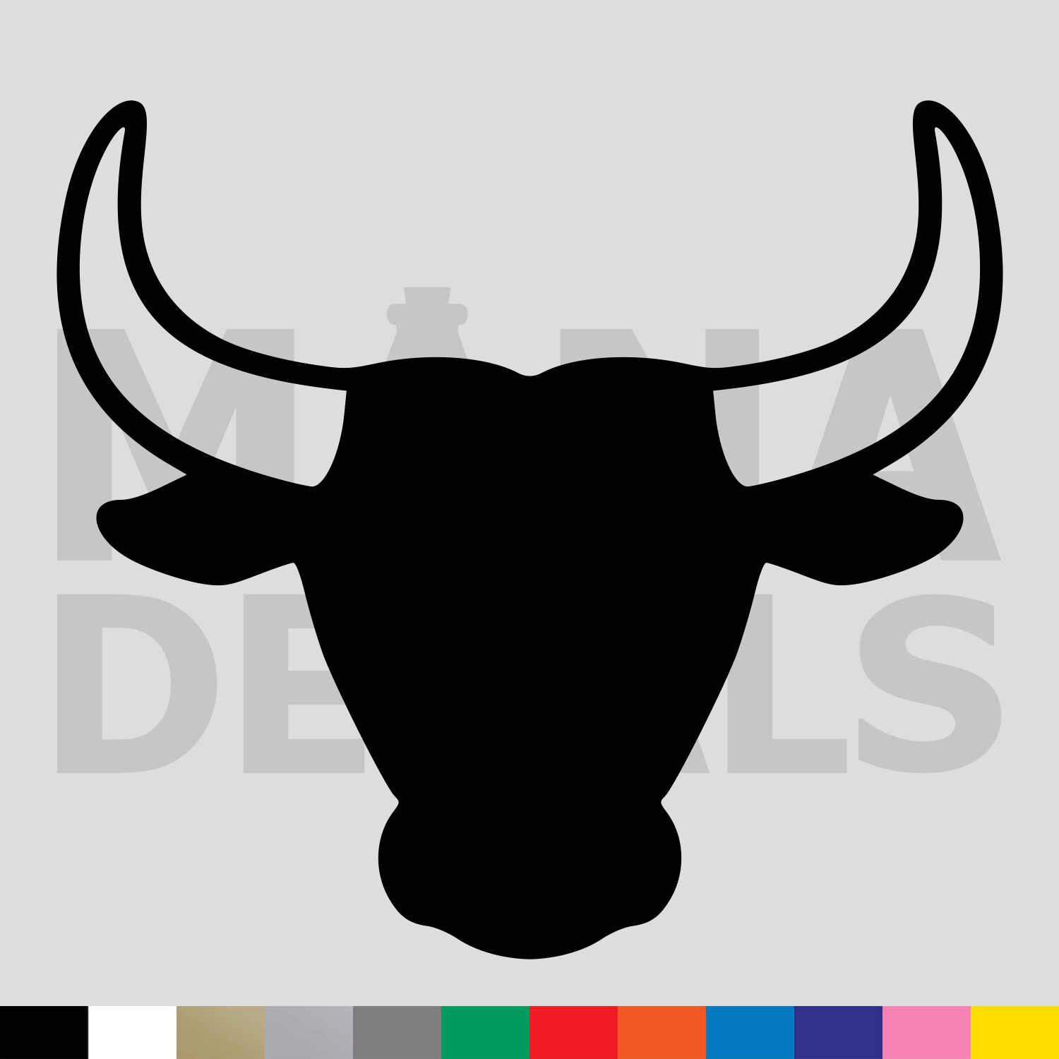 Bull Head Vinyl Die Cut Decal Sticker – Horns Cow Cattle Cowboy Rodeo