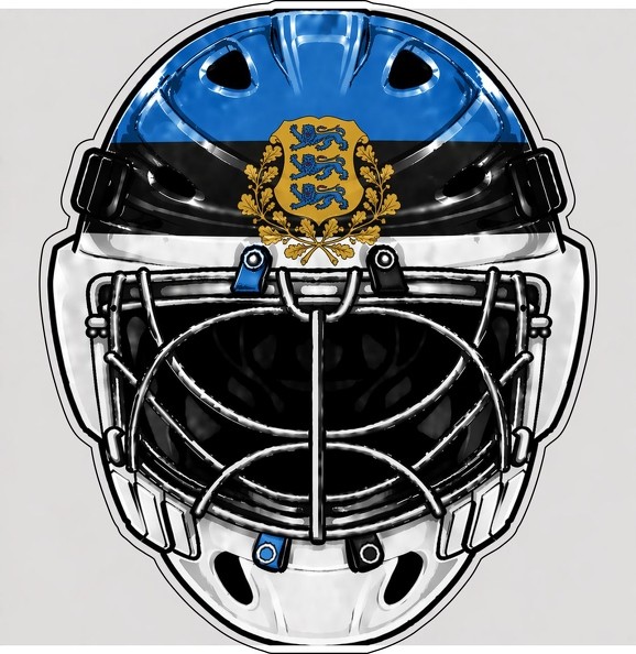 Waterproof Vinyl Helmet Sticker Flag Of Estonia Estonian Hockey