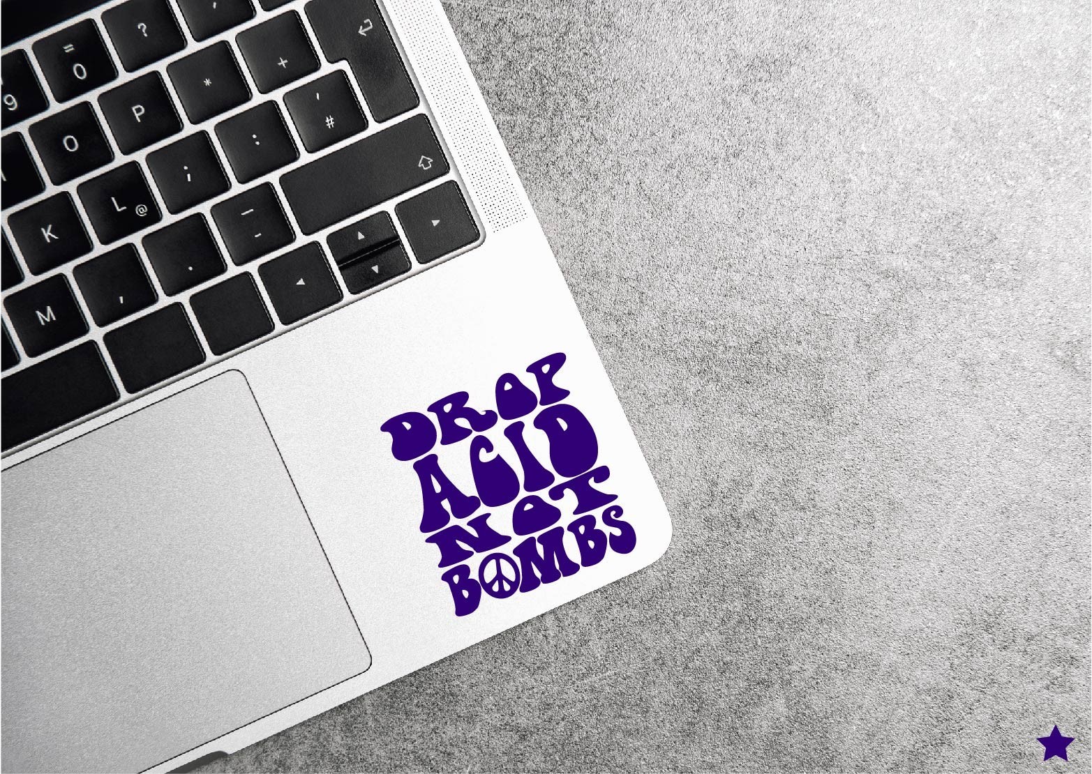 Drop Acid Not Bombs Decal Sticker Peace Sign Symbol Love Hippie Retro 70s No War