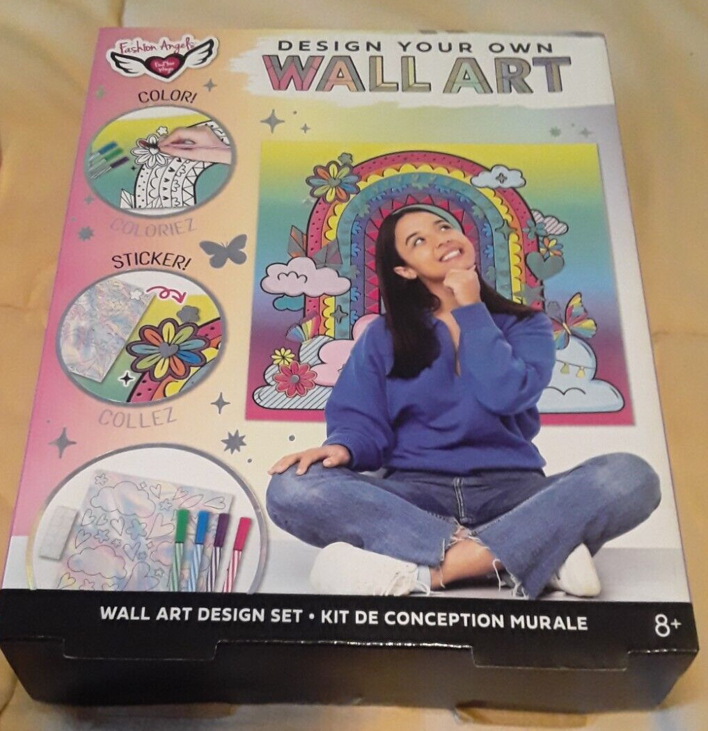 Fashion Angels Design Your Own Wall Art Craft Set Lot of 2 Rainbow 26" x 25.5"