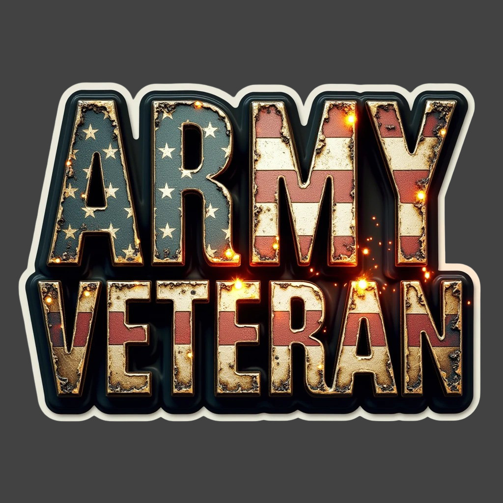 Army Veteran Sniper Rifle Sticker Vinyl Decal Military Patriotic USA
