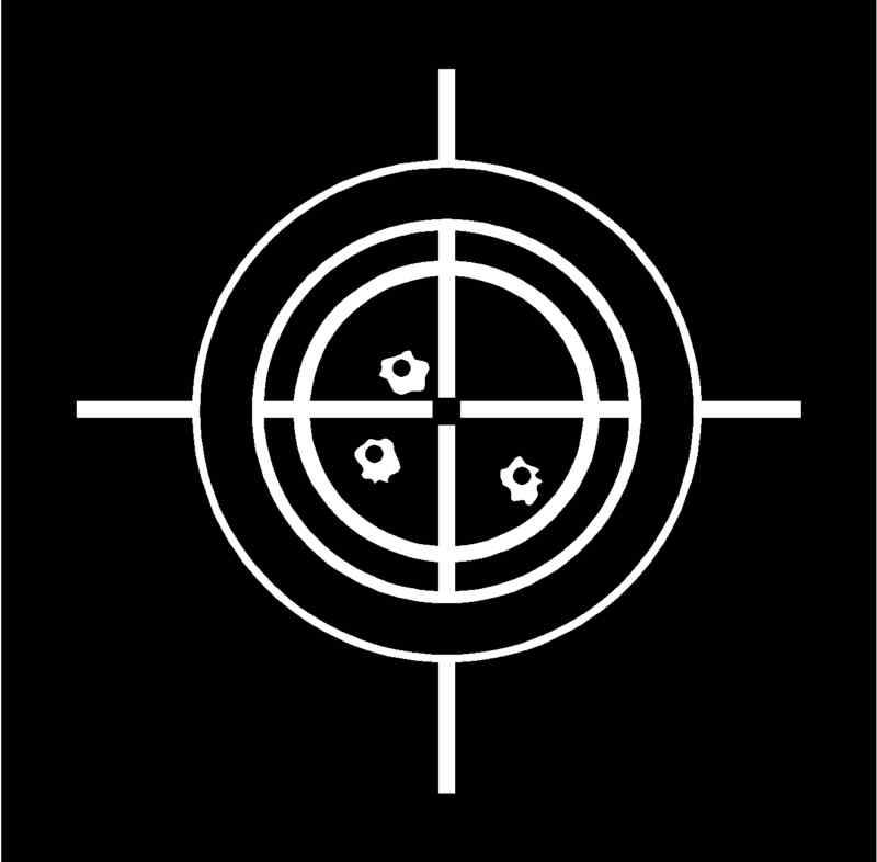TARGET CROSSHAIRS Vinyl Decal 5" x 5" (11 Colors) SD