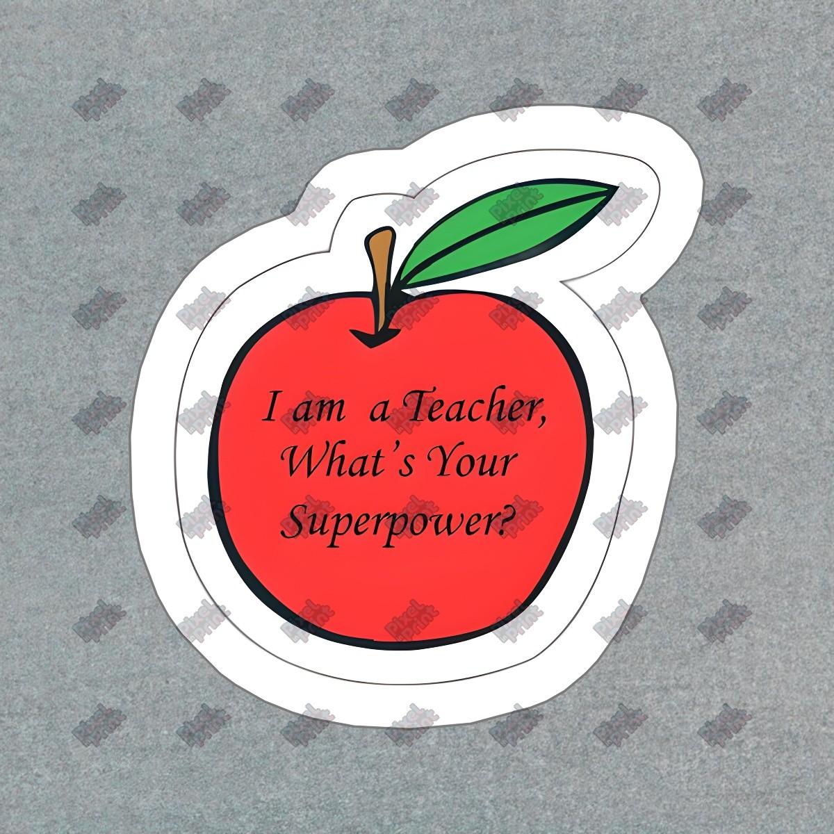 Teacher Superpower Vinyl Sticker Inspirational Apple Decal for #108261