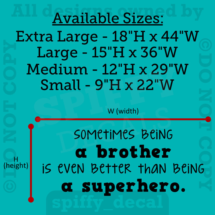 Sometimes Being A Brother Better Superhero Quote Vinyl Wall Decal Decor Sticker
