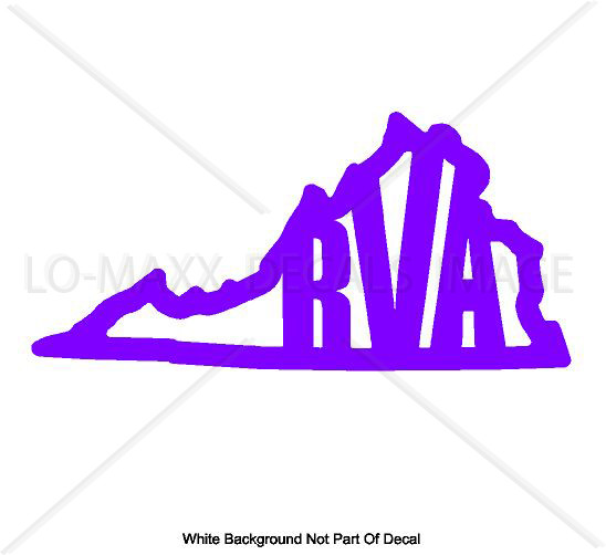 RVA Richmond Virginia State Logo Custom Design High Quality Die Cut Vinyl Decal
