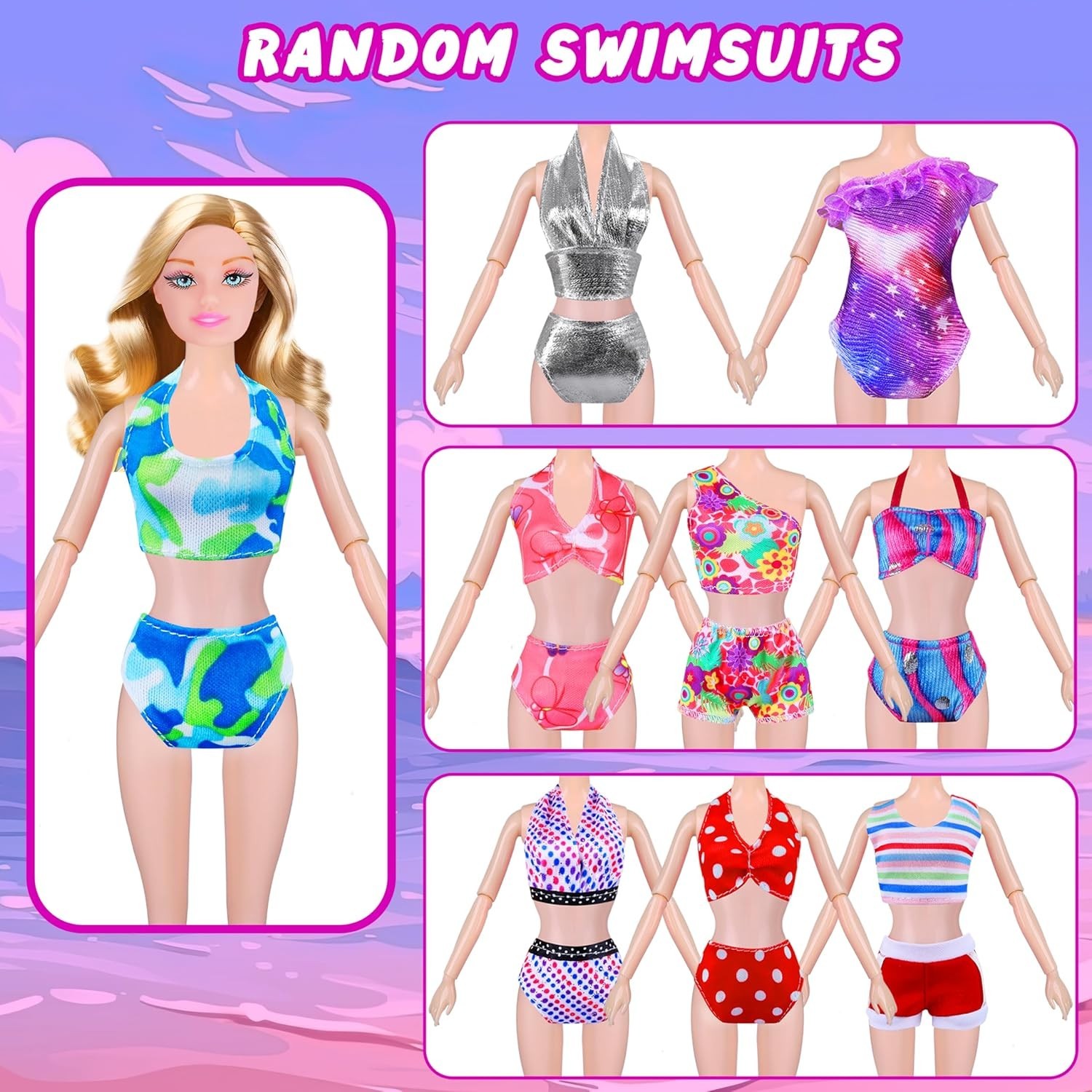 342 Pcs Doll Clothes and Accessories with Doll, Princess Gowns, Fashion Dresses,
