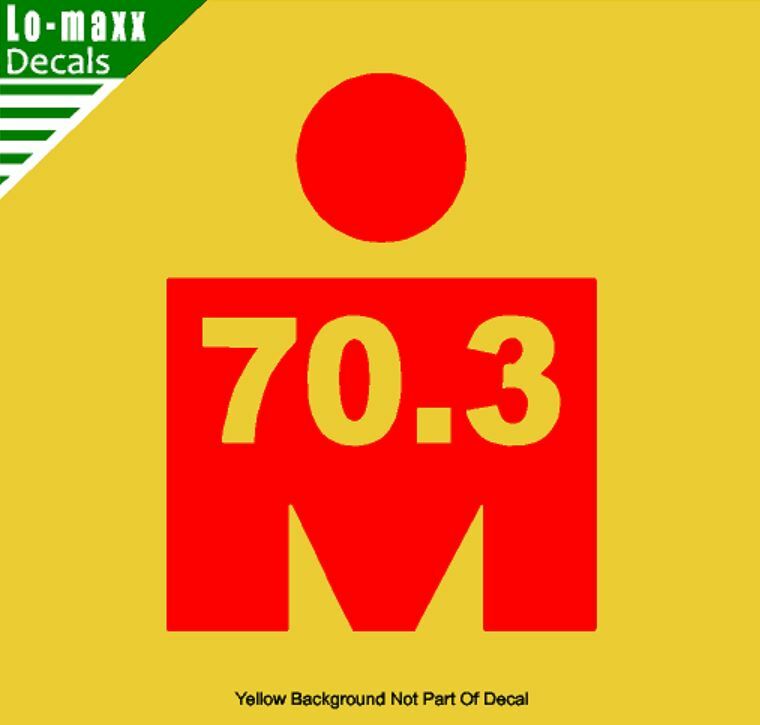 Ironman Triathlon 70.3 Endurance Multisport Race Event Die Cut Vinyl Decal