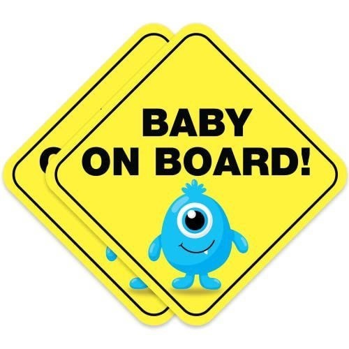 BABY ON BOARD STICKER DECAL 4 x 4 inches, Water proof,Dino, Animals, Cute sticke
