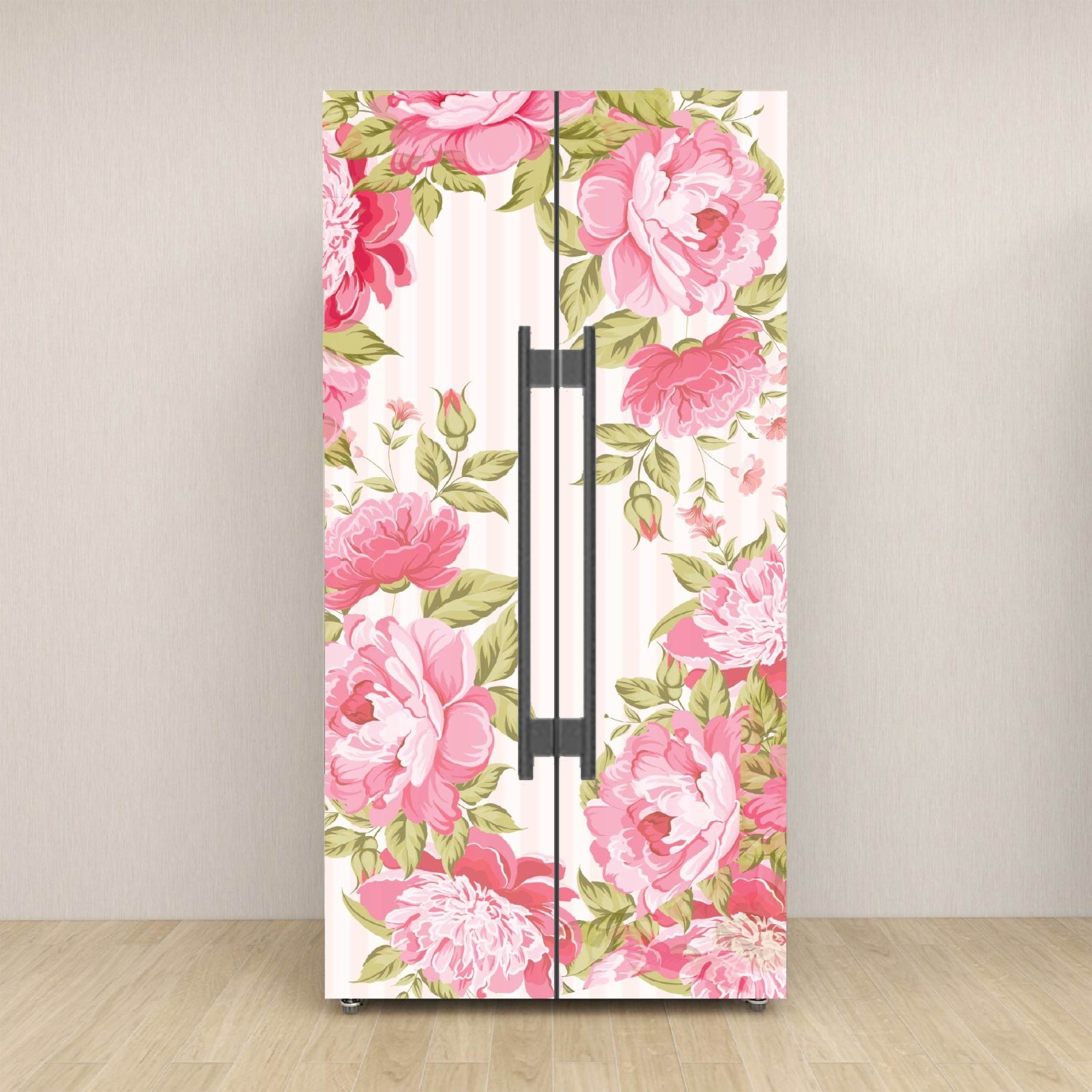 Geometric Design Fridge Wrap Refrigerator Decal