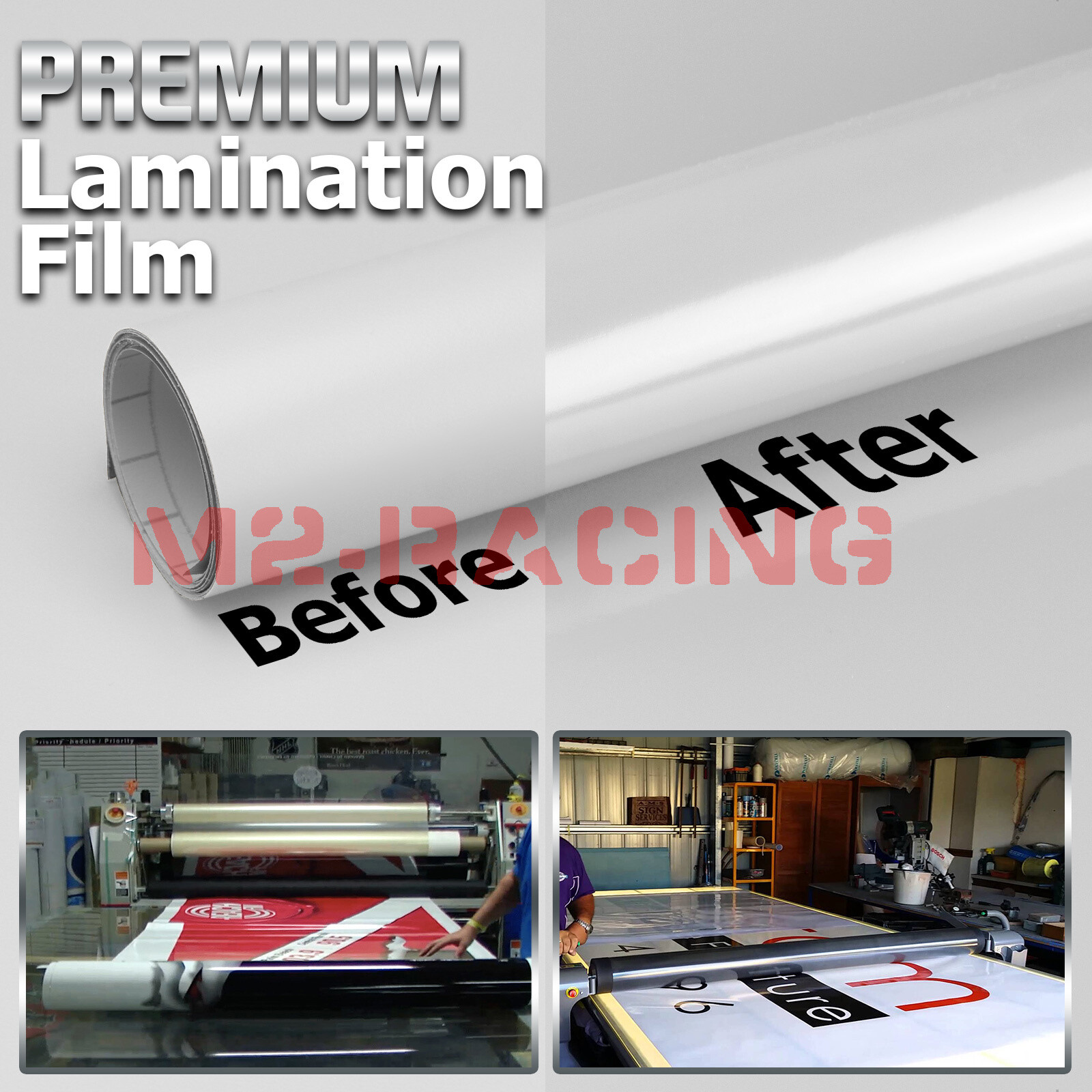 Cold Lamination Film Glossy Gloss Clear Monomeric 3 mil Laminating Poster Sign