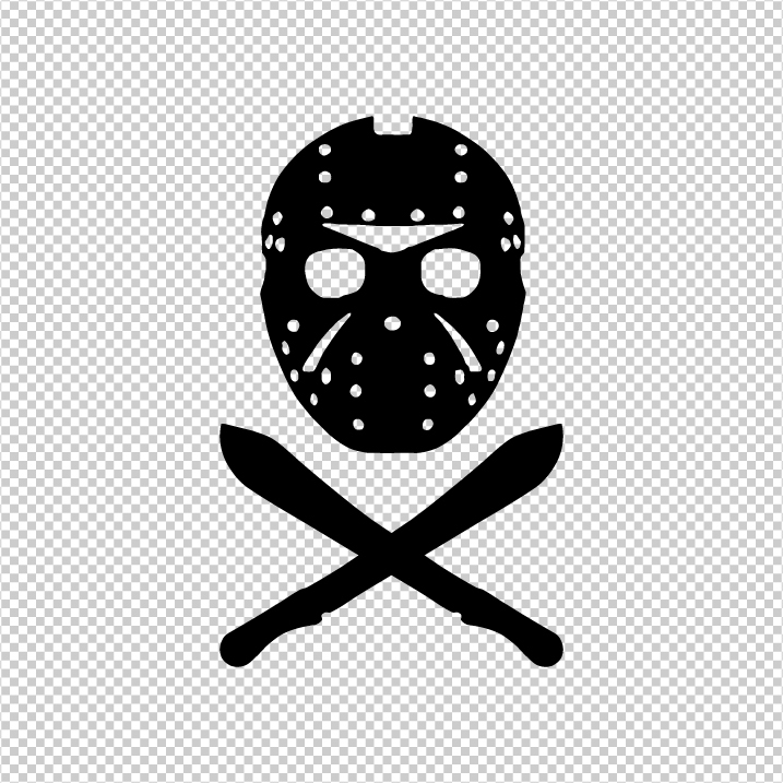 JASON VOORHEES – FRIDAY THE 13TH – 7 INCH VINYL DECAL/STICKER