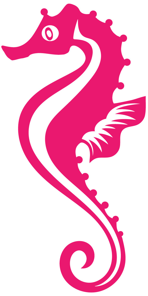 Sea Horse Decal Multicolor Made In USA