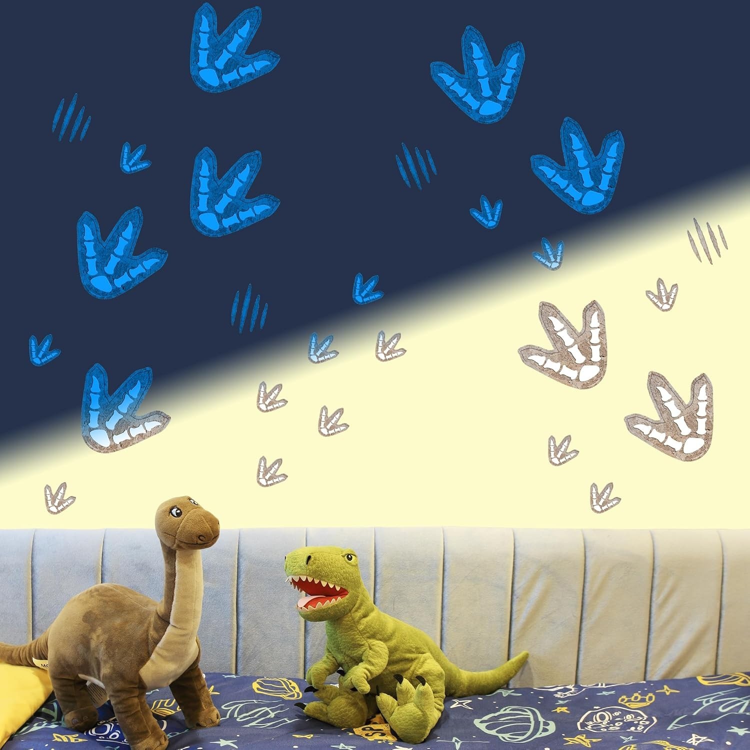 Removable Dinosaur Wall Stickers, Glow in The Dark Decals