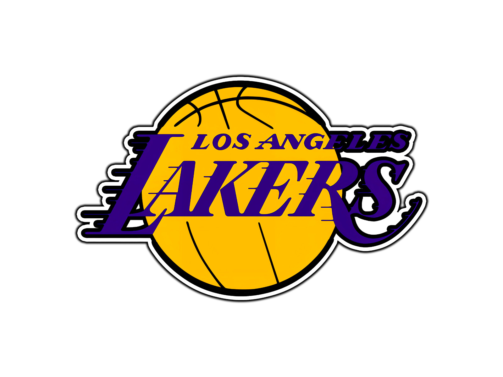 #0130 Los Angeles Lakers Logo Basketball Fan Sticker Waterproof Vinyl Decal Car
