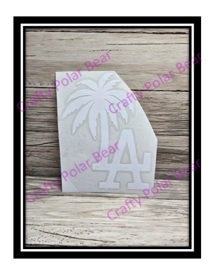 LA Dodgers Vinyl Die Cut Laptop Car Truck SUV Boat Window Decal Sticker White