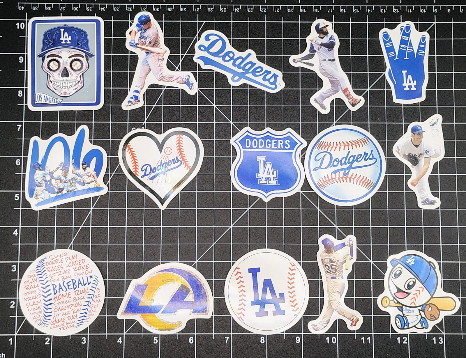 50pc Los Angeles Baseball Sticker Lot LA Fan City Sports Vinyl Decals Pack
