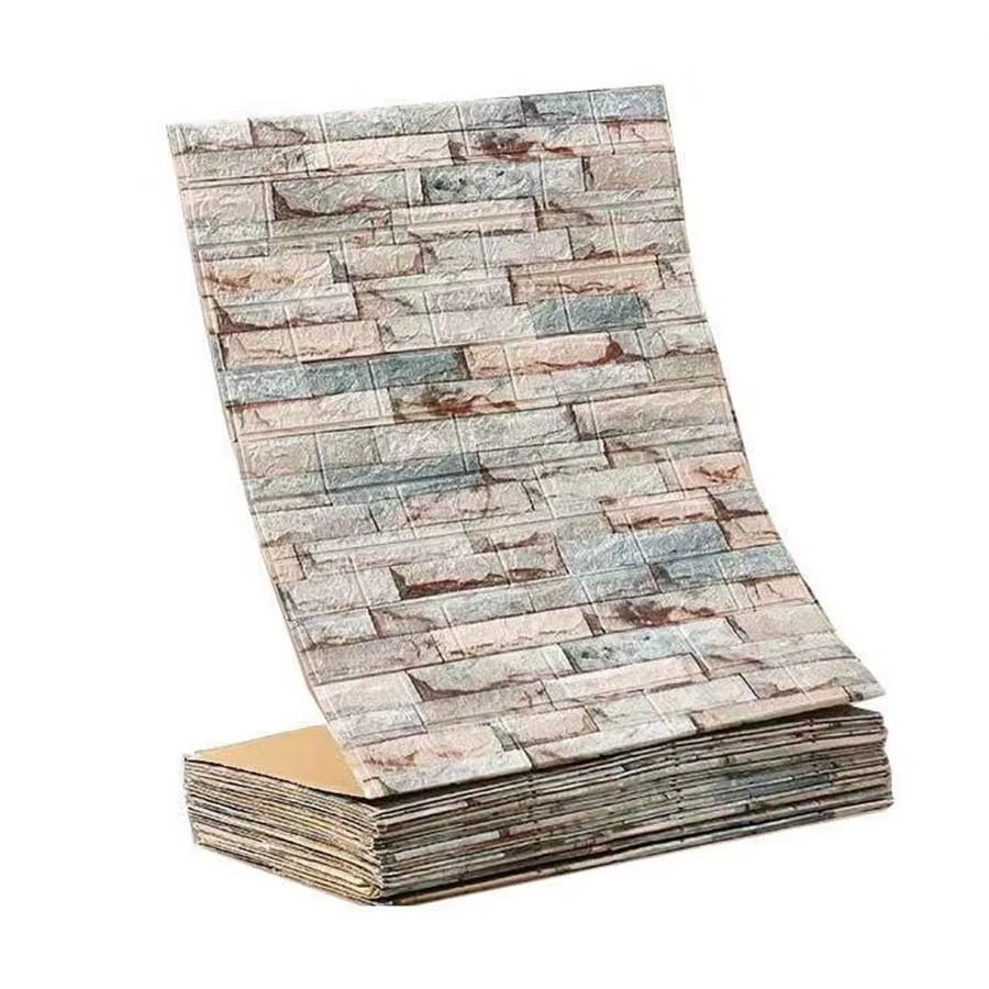 3D Brick Wallpaper Self Adhesive Waterproof Wall Sticker Peel and Stick Decor