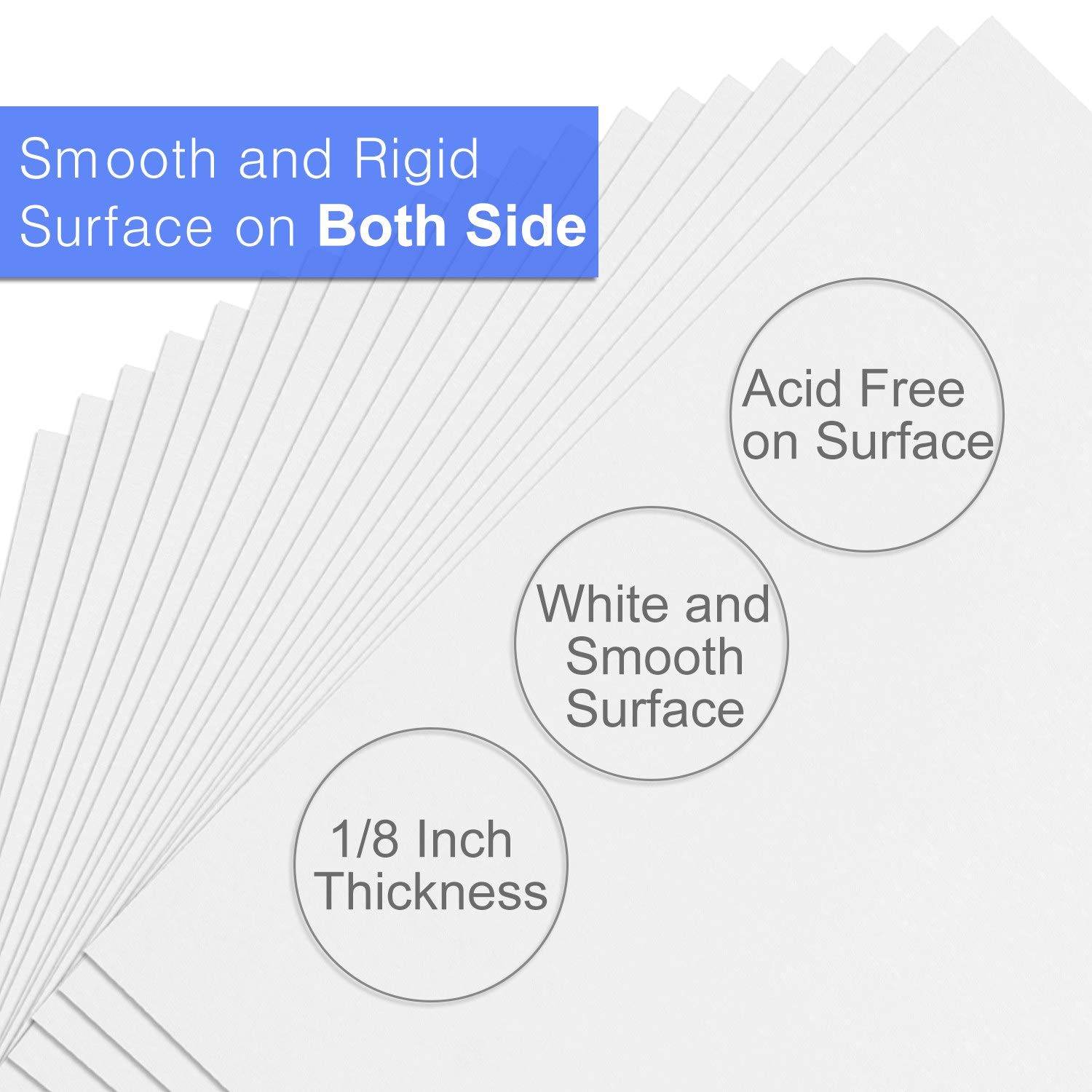 20Pack Foam Boards, 11"x14" Core Backing Board White, 1/8" Thickness…