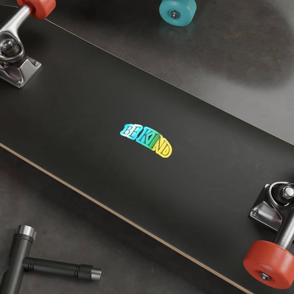 Holographic Die-cut Stickers "Be Kind"